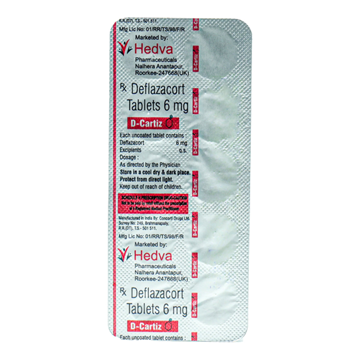 D-Cartiz 6 Tablet 10's, Pack of 10 TABLETS D-Cartiz 6 Tablet 10's, Pack of 10 TABLETS