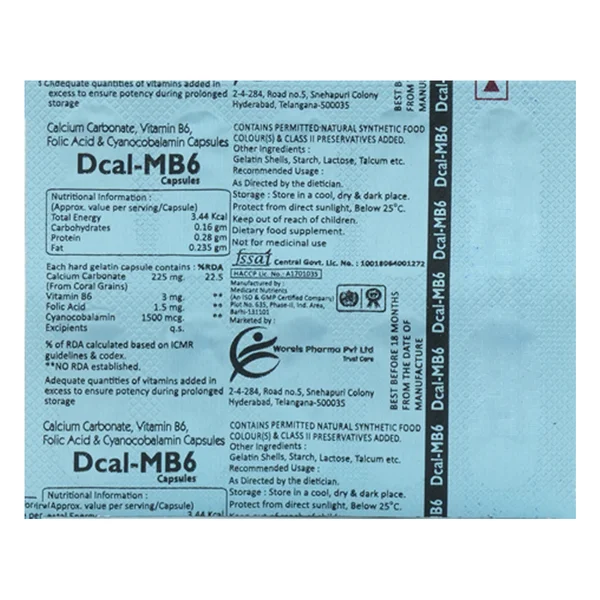 Dcal-MB6 Capsule 10's, Pack of 10 CAPSULES