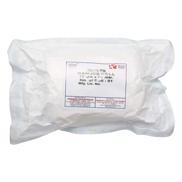 Doctor's Choice Gamjee Roll Sterile 15 x 200 cm, 1 Count, Pack of 1
