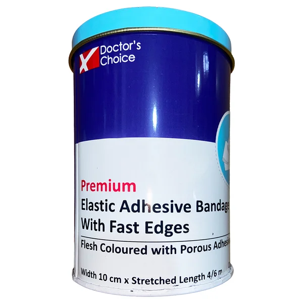 Jajoo Dc Premium Elastic Adhesive Bandage W/ Fast Edges, 10 cmx4/6 m, Pack of 1