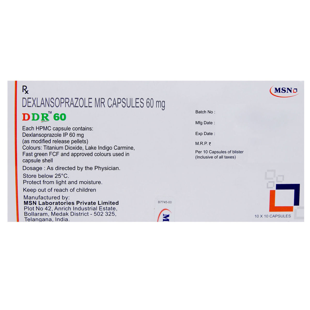 DDR 60 Capsule 10's, Pack of 10 CAPSULES