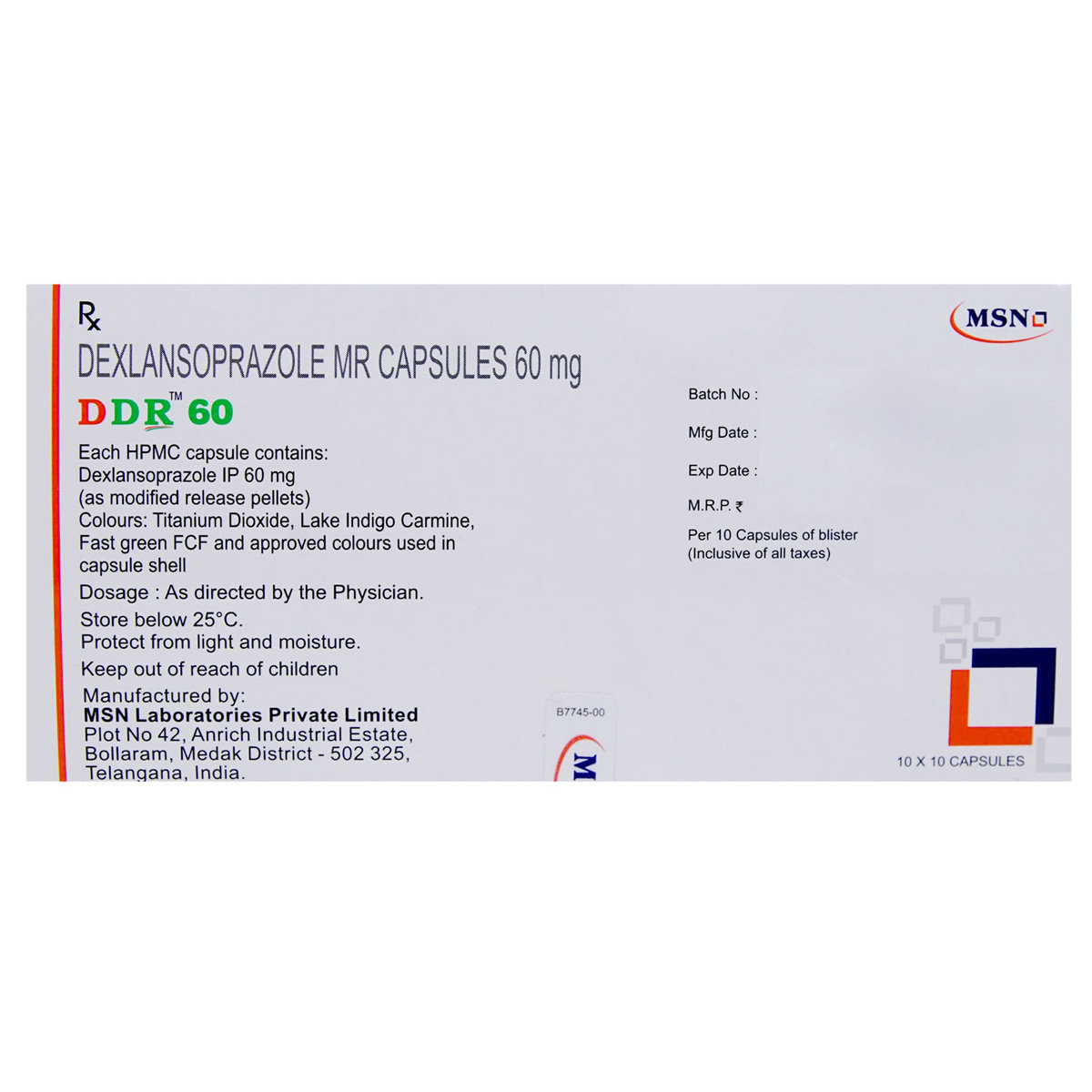 DDR 60 Capsule 10's, Pack of 10 CAPSULES DDR 60 Capsule 10's, Pack of 10 CAPSULES