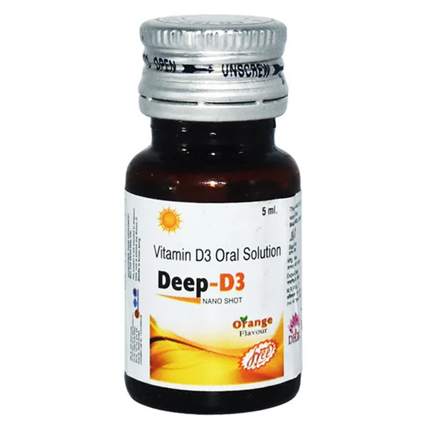 Deep-D3 Nano Shot Sugar Free Orange Oral Solution 5 ml, Pack of 1