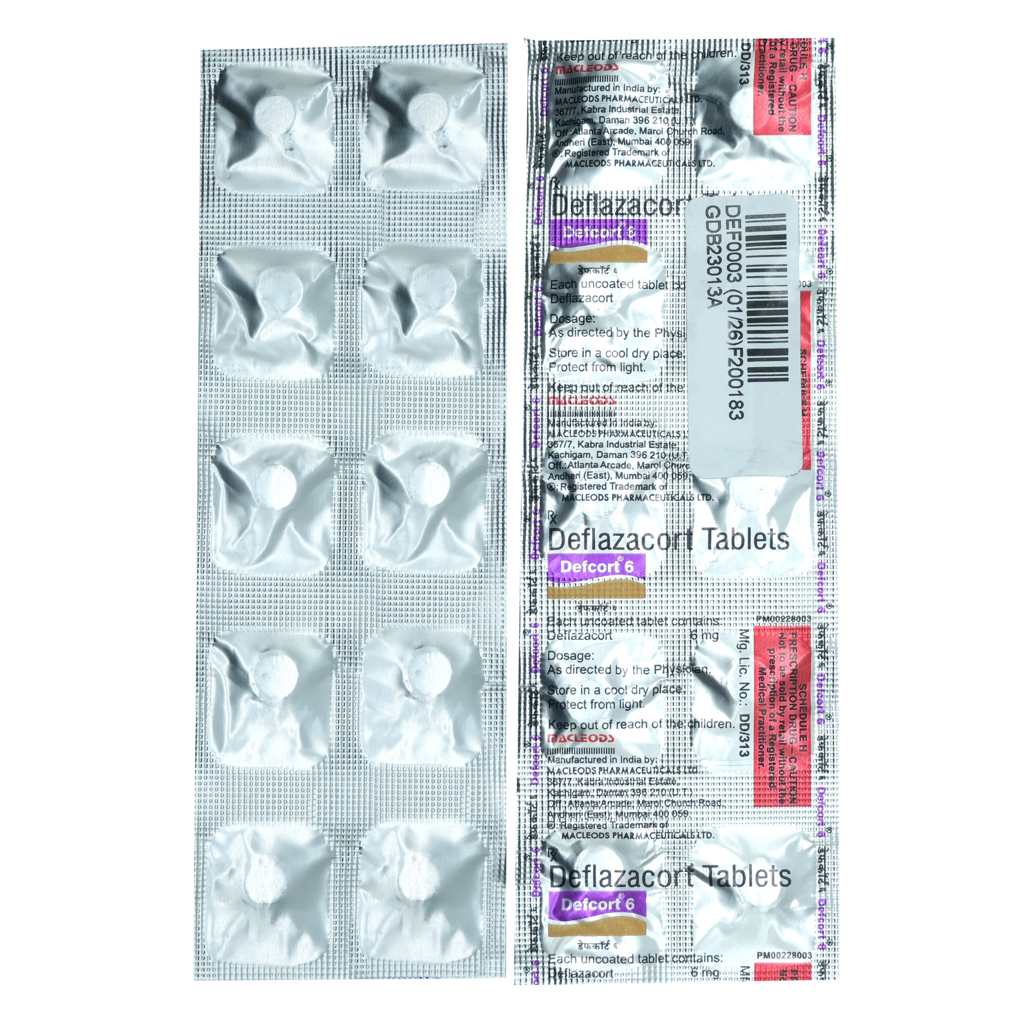 Defcort 6 Tablet 10's, Pack of 10 TABLETS Defcort 6 Tablet 10's, Pack of 10 TABLETS