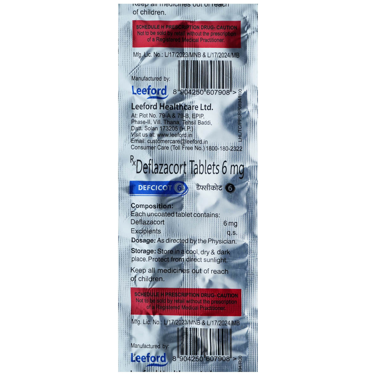 Defcicot 6 mg Tablet 10's, Pack of 10 TabletS Defcicot 6 mg Tablet 10's, Pack of 10 TabletS