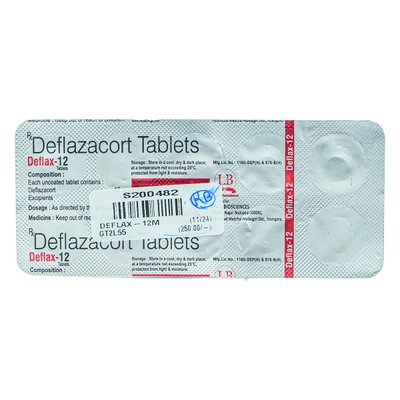 Deflax-12 mg Tablet 10's, Pack of 10 TabletS