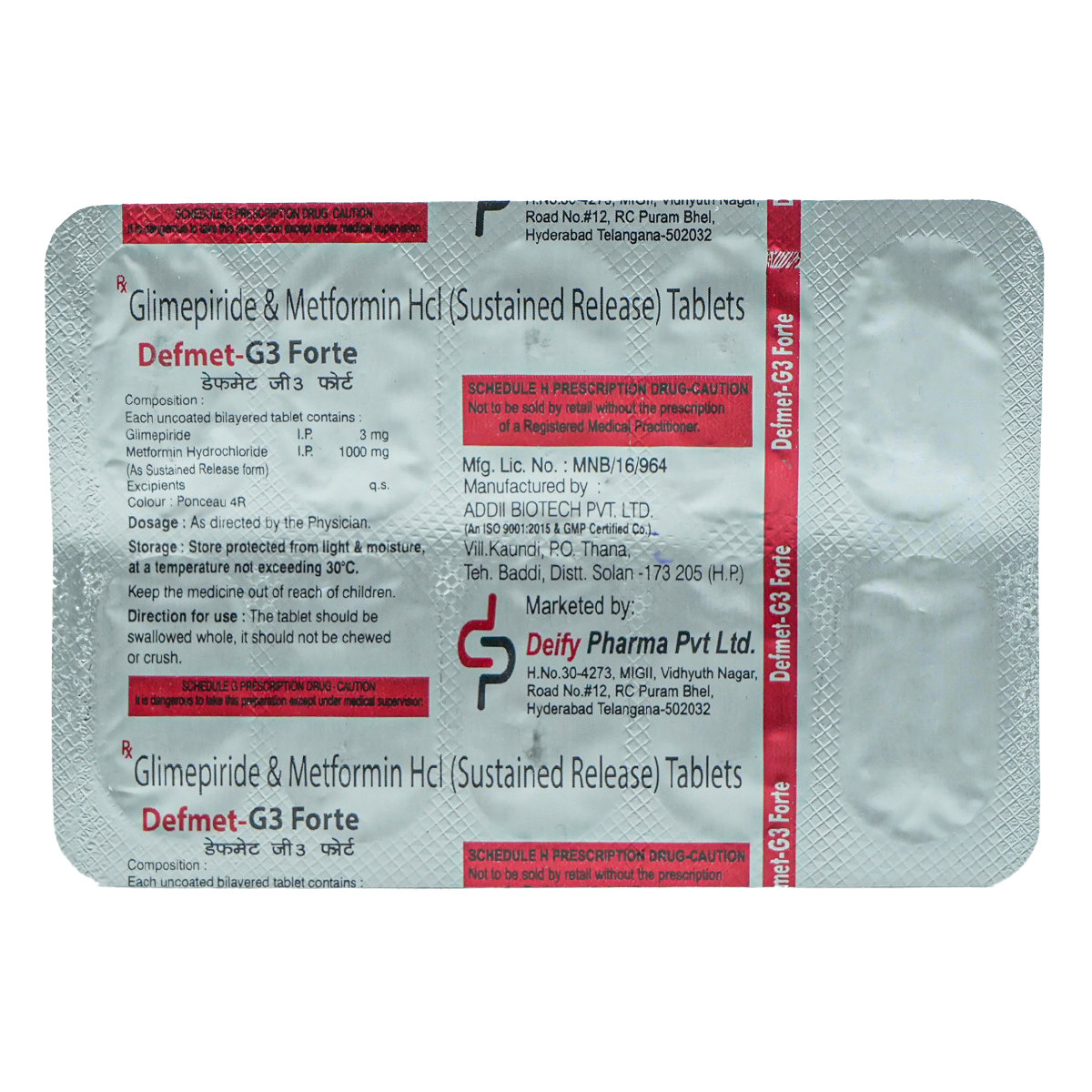 Defmet-G3 Forte Tablet 10's, Pack of 10 TABLETS Defmet-G3 Forte Tablet 10's, Pack of 10 TABLETS