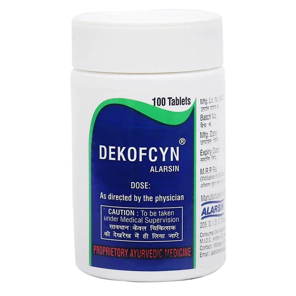 Alarsin Dekofcyn, 100 Tablets, Pack of 100