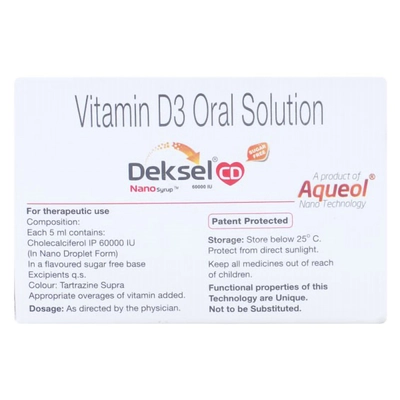 Deksel Cd Nano 60K Sugar Free Solution 5 ml, Pack of 1 SOLUTION