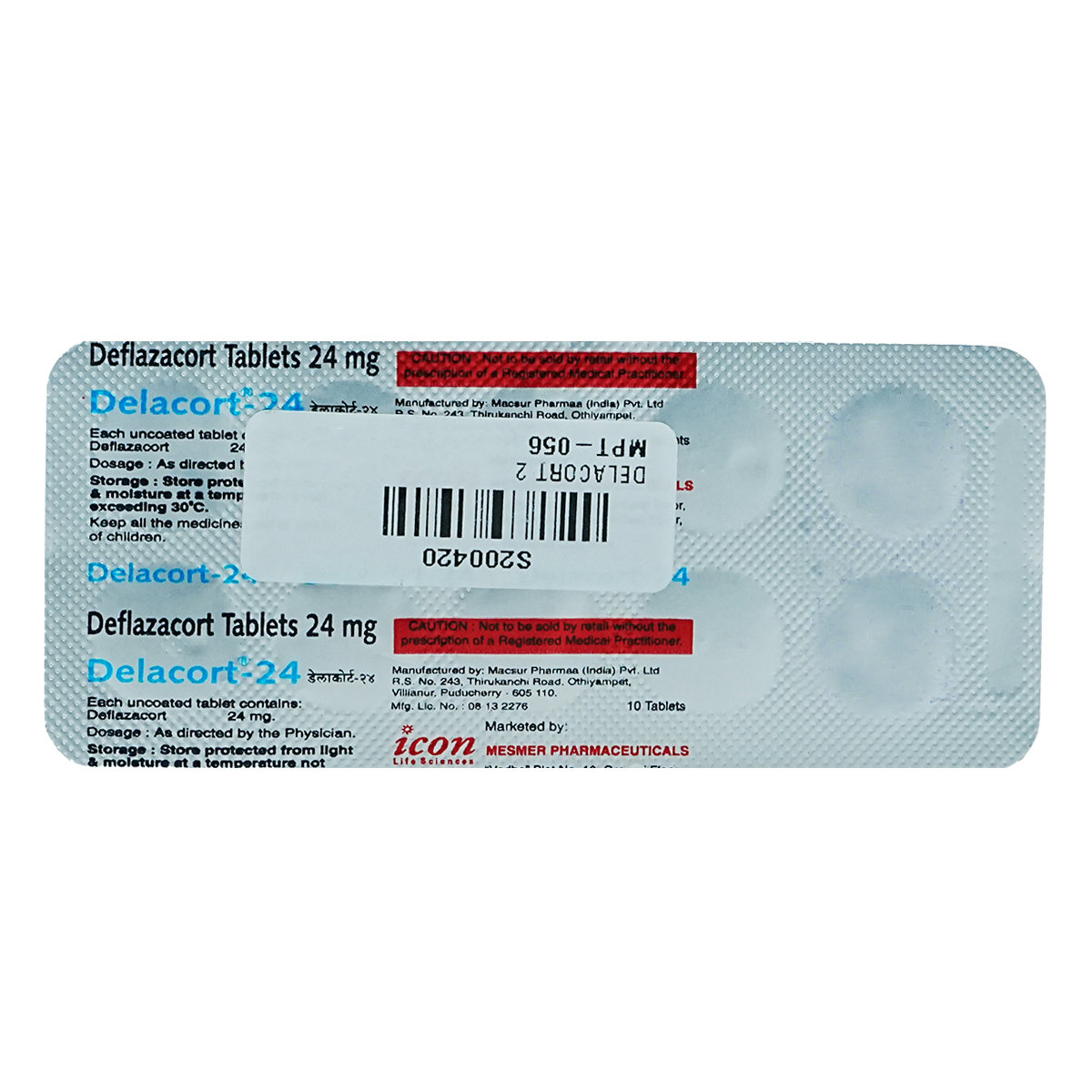 Delacort 24 mg Tablet 10's, Pack of 10 IndiaS Delacort 24 mg Tablet 10's, Pack of 10 IndiaS