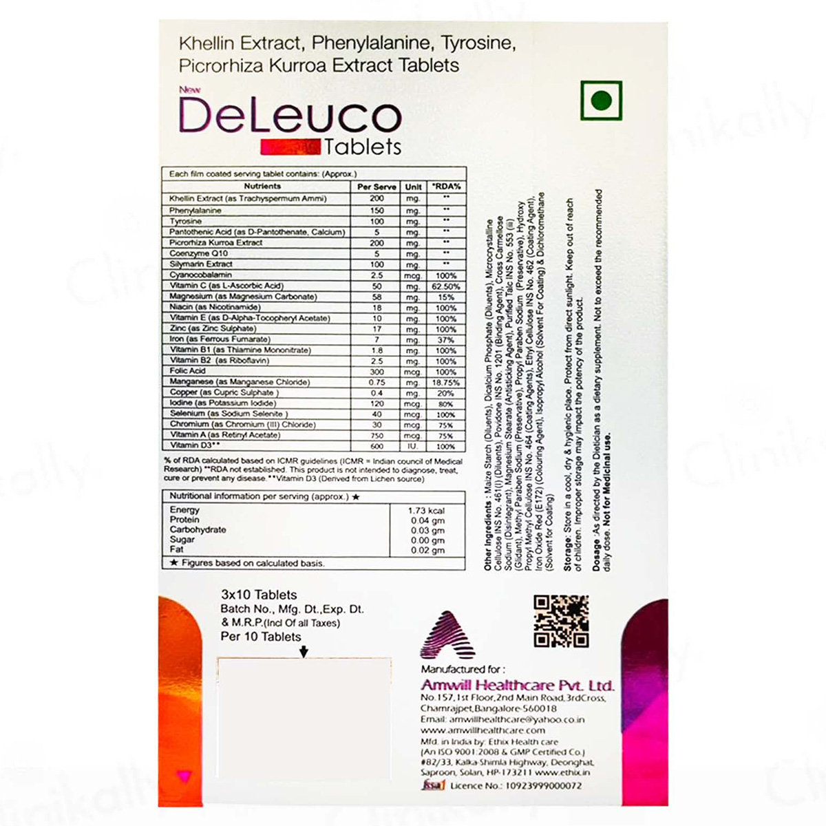 Deleuco New Tablet 10's, Pack of 10 Deleuco New Tablet 10's, Pack of 10