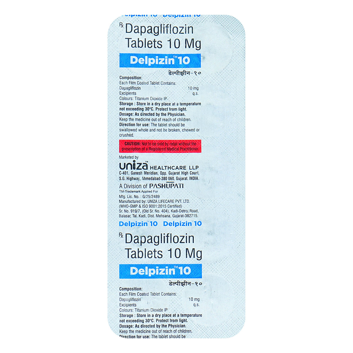 Delpizin 10 Tablet 10's, Pack of 10 TABLETS Delpizin 10 Tablet 10's, Pack of 10 TABLETS