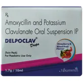 Delpoclav Strawberry &amp; Mixed Fruit Flavour Paediatric Drops 10 ml, Pack of 1 DROPS