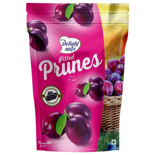 Delight Nuts Pitted Prunes, 200 gm, Pack of 1