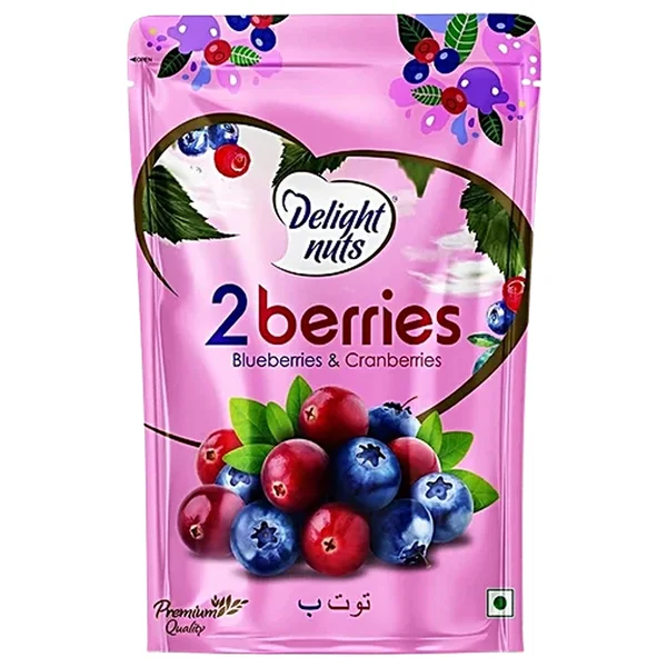 Delight Nuts 2 Berries Blueberries &amp; Cranberries, 35 gm, Pack of 1