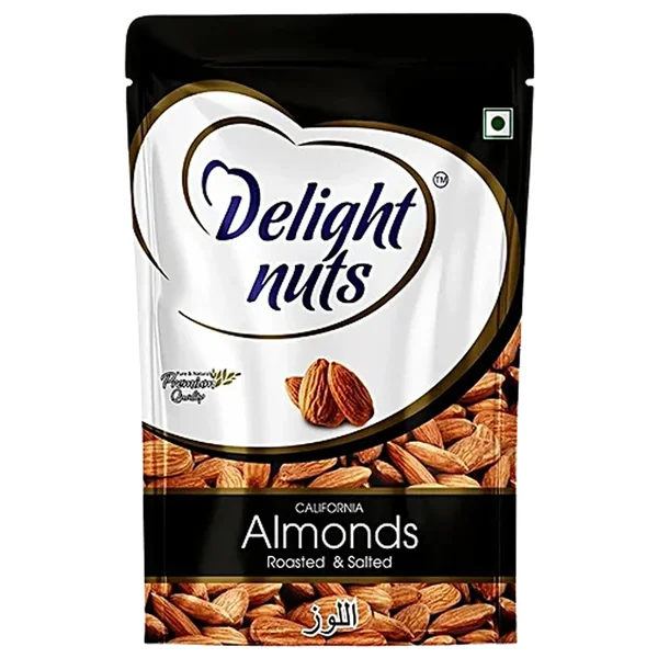 Delight Nuts Roasted &amp; Salted Almonds, 35 gm, Pack of 1