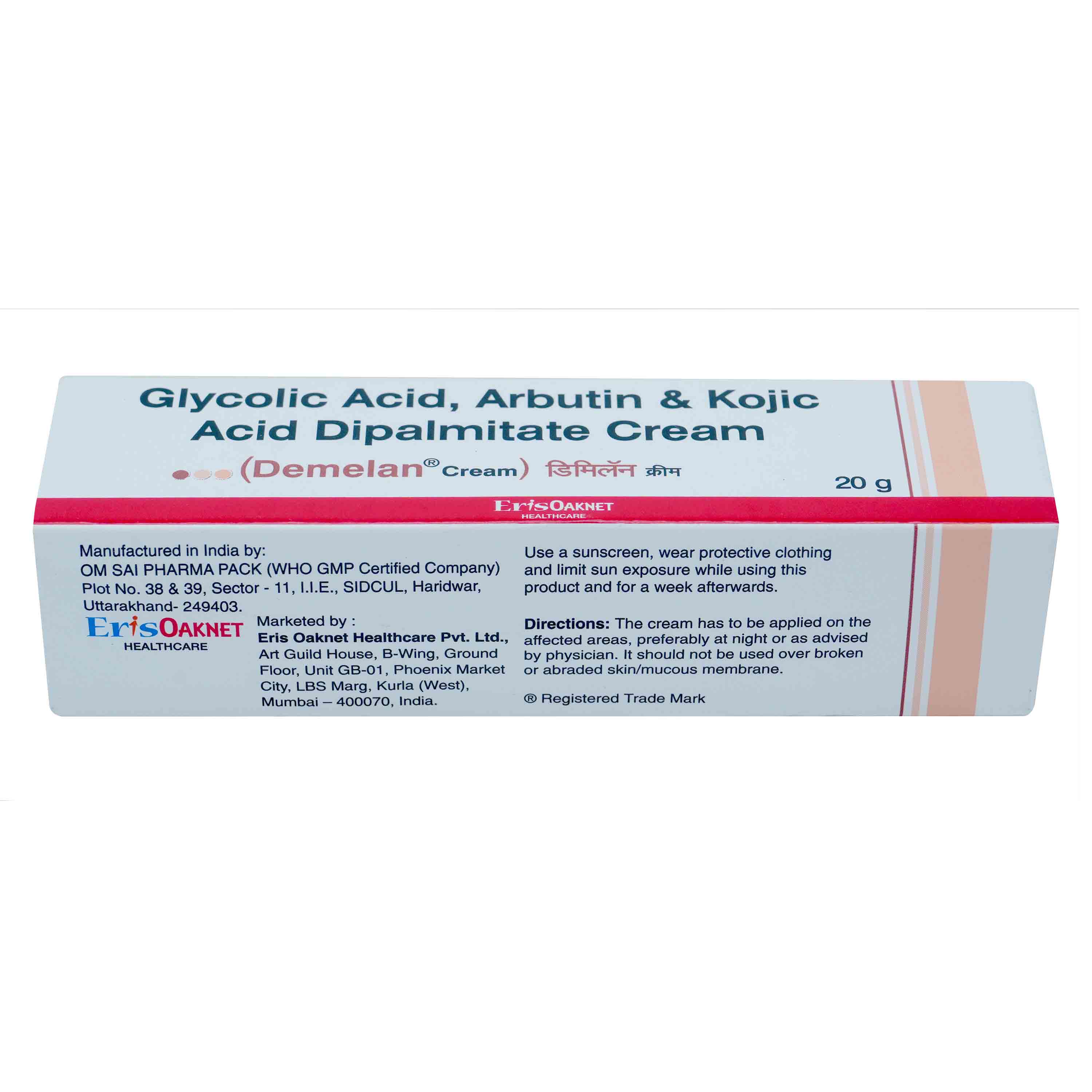 Demelan Cream 20 gm | Glycolic Acid, Kojic Acid, Arbutin & Dipalmitate | For Treatment Of Hyperpigmentation, Pack of 1 Demelan Cream 20 gm | Glycolic Acid, Kojic Acid, Arbutin & Dipalmitate | For Treatment Of Hyperpigmentation, Pack of 1