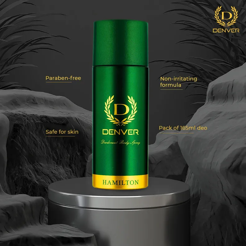 Denver Hamilton Deodorant Body Spray For Men 180Ml