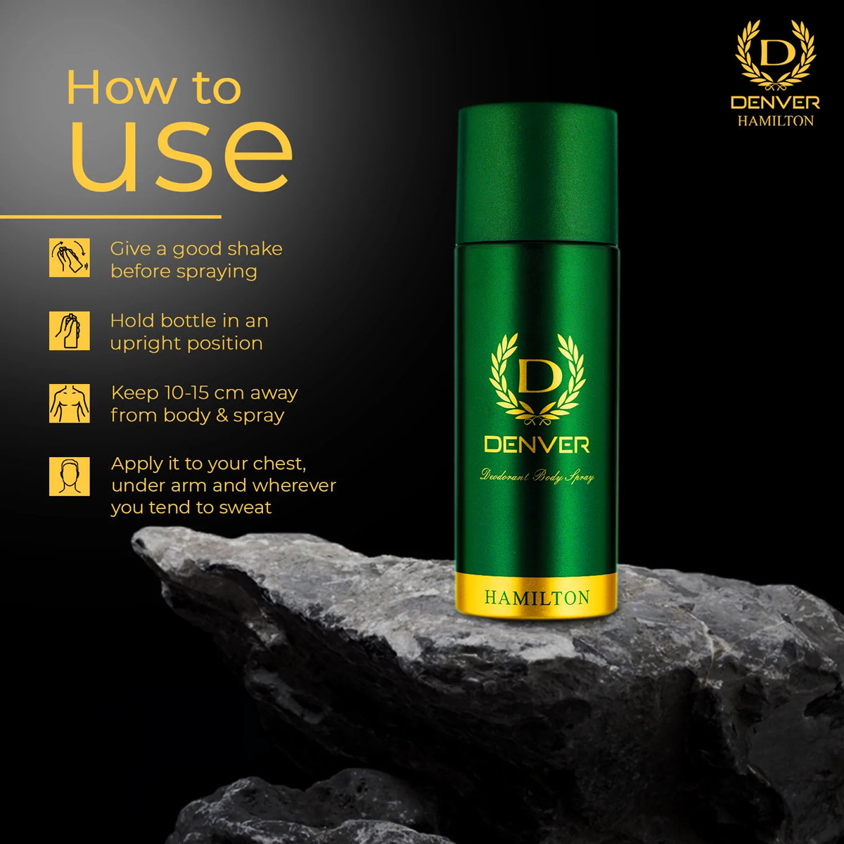 Denver Hamilton Deodrant Body Spray, 180 ml, Pack of 1 Denver Hamilton Deodrant Body Spray, 180 ml, Pack of 1