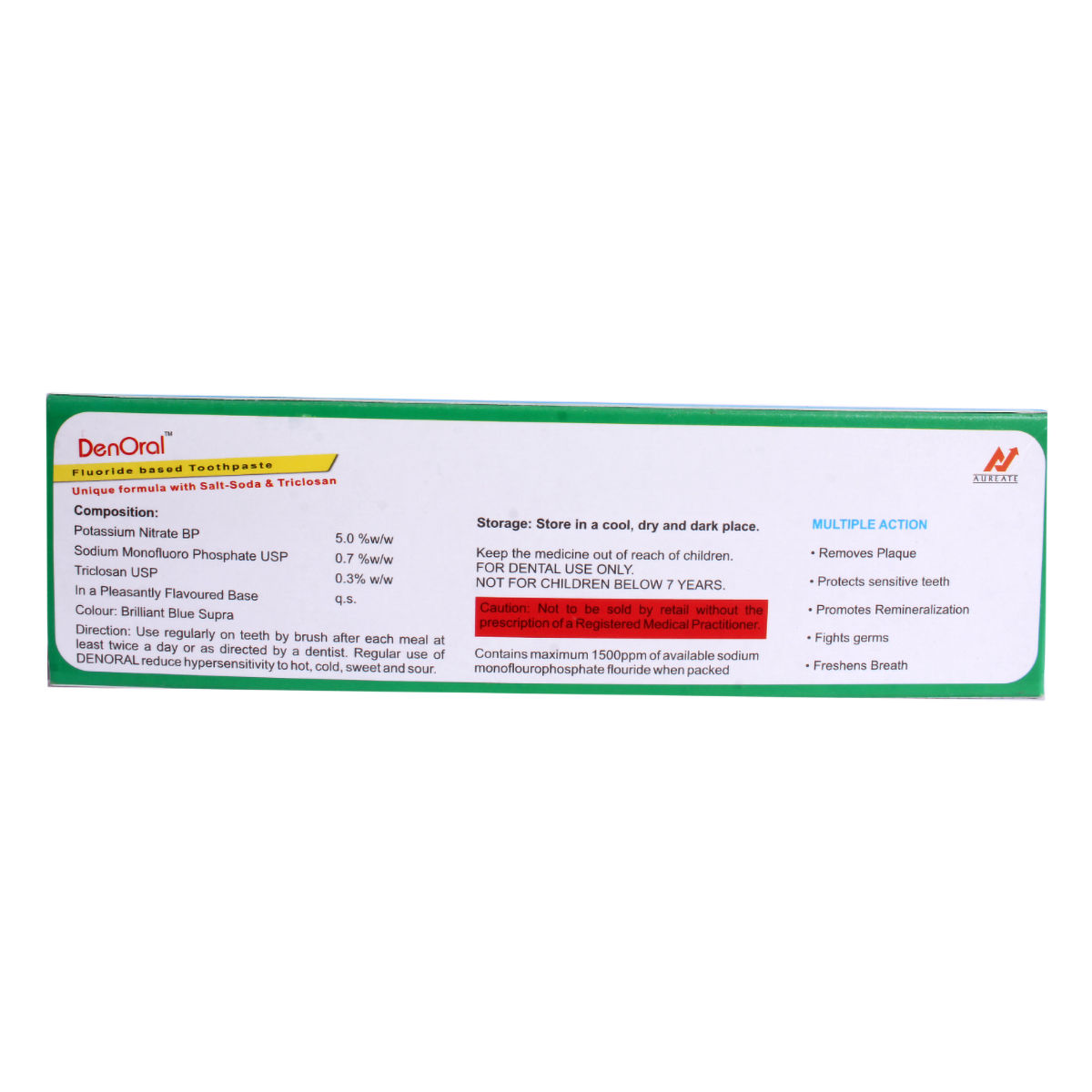 Denoral Toothpaste, 70 gm, Pack of 1 