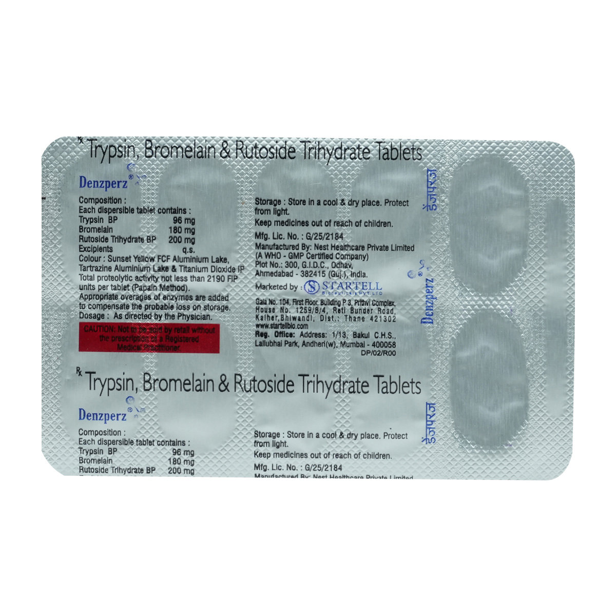 Denzperz Tablet 10's, Pack of 10 TABLETS Denzperz Tablet 10's, Pack of 10 TABLETS