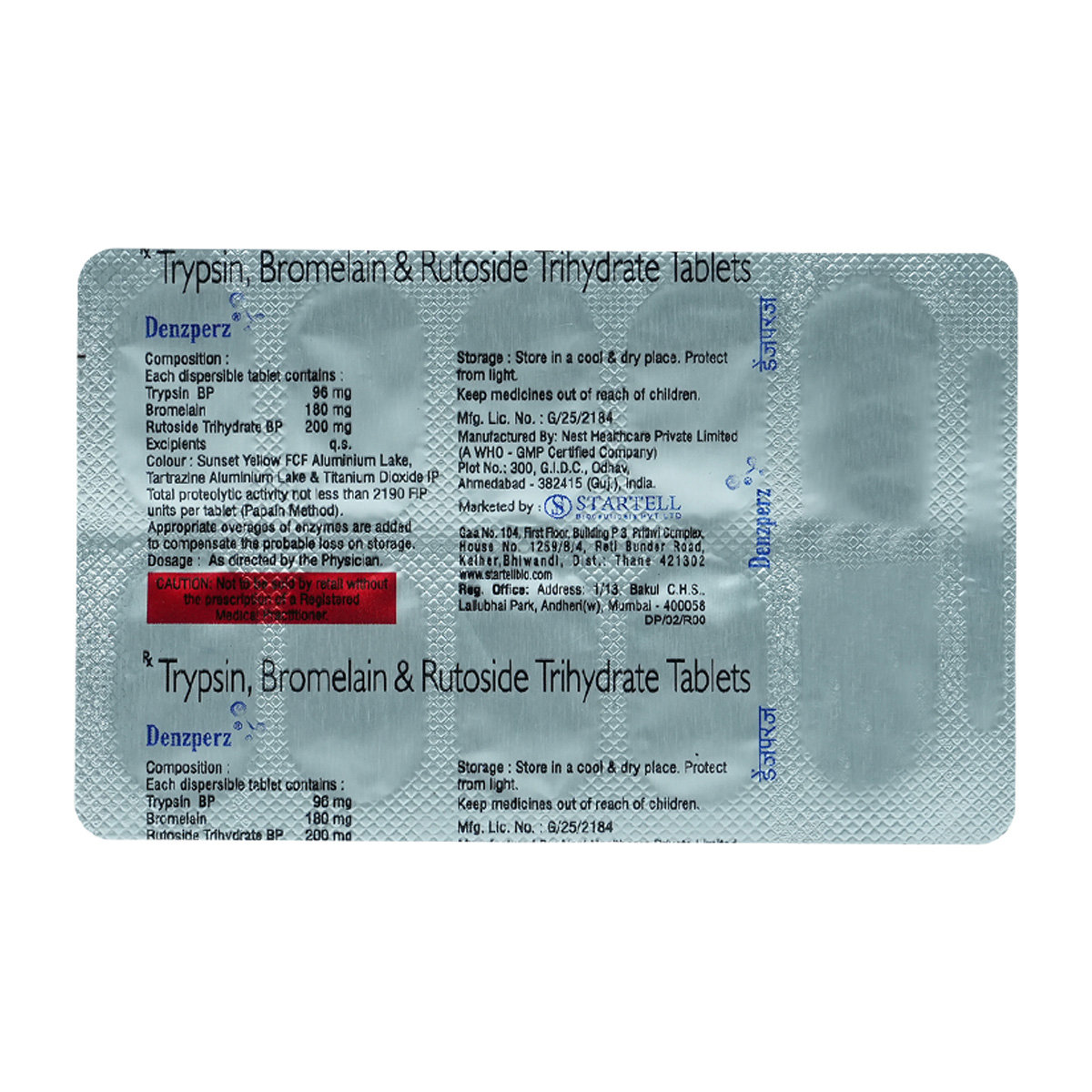 Denzperz Tablet 10's, Pack of 10 TABLETS Denzperz Tablet 10's, Pack of 10 TABLETS