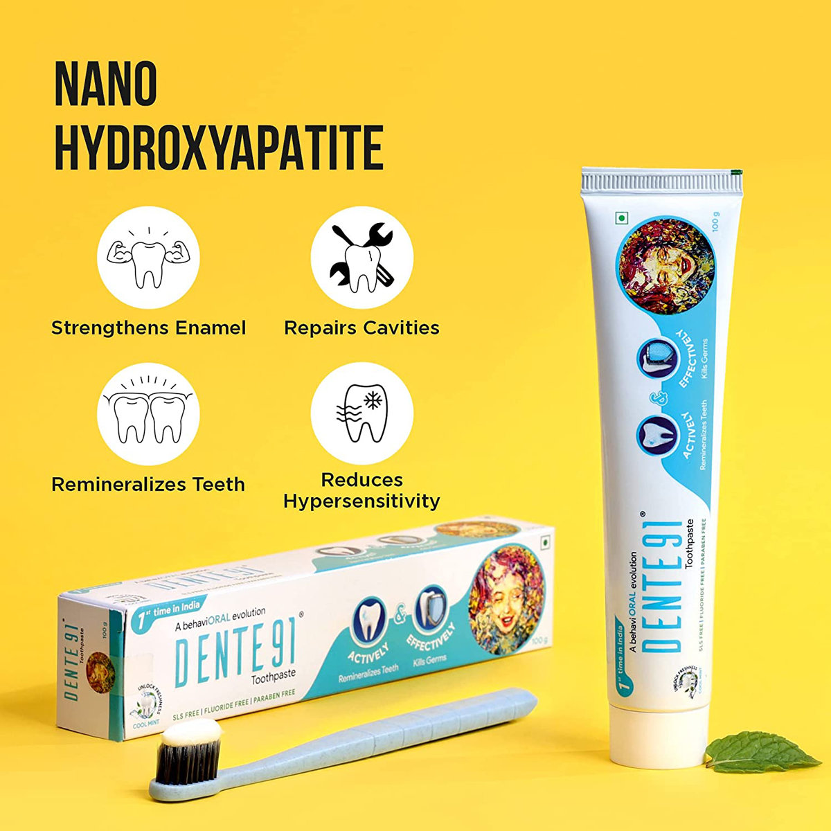 Dente 91 Cool Mint Tooth Paste, 100 gm, Pack of 1 Dente 91 Cool Mint Tooth Paste, 100 gm, Pack of 1