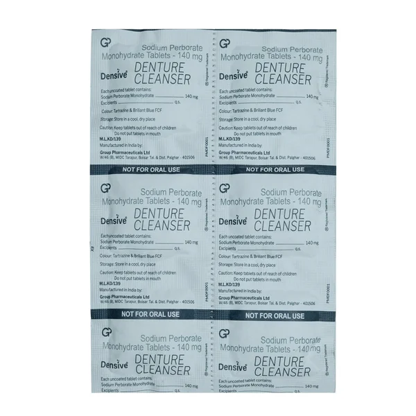 Densive Denture Cleanser Tablet 6's, Pack of 6 TABLETS