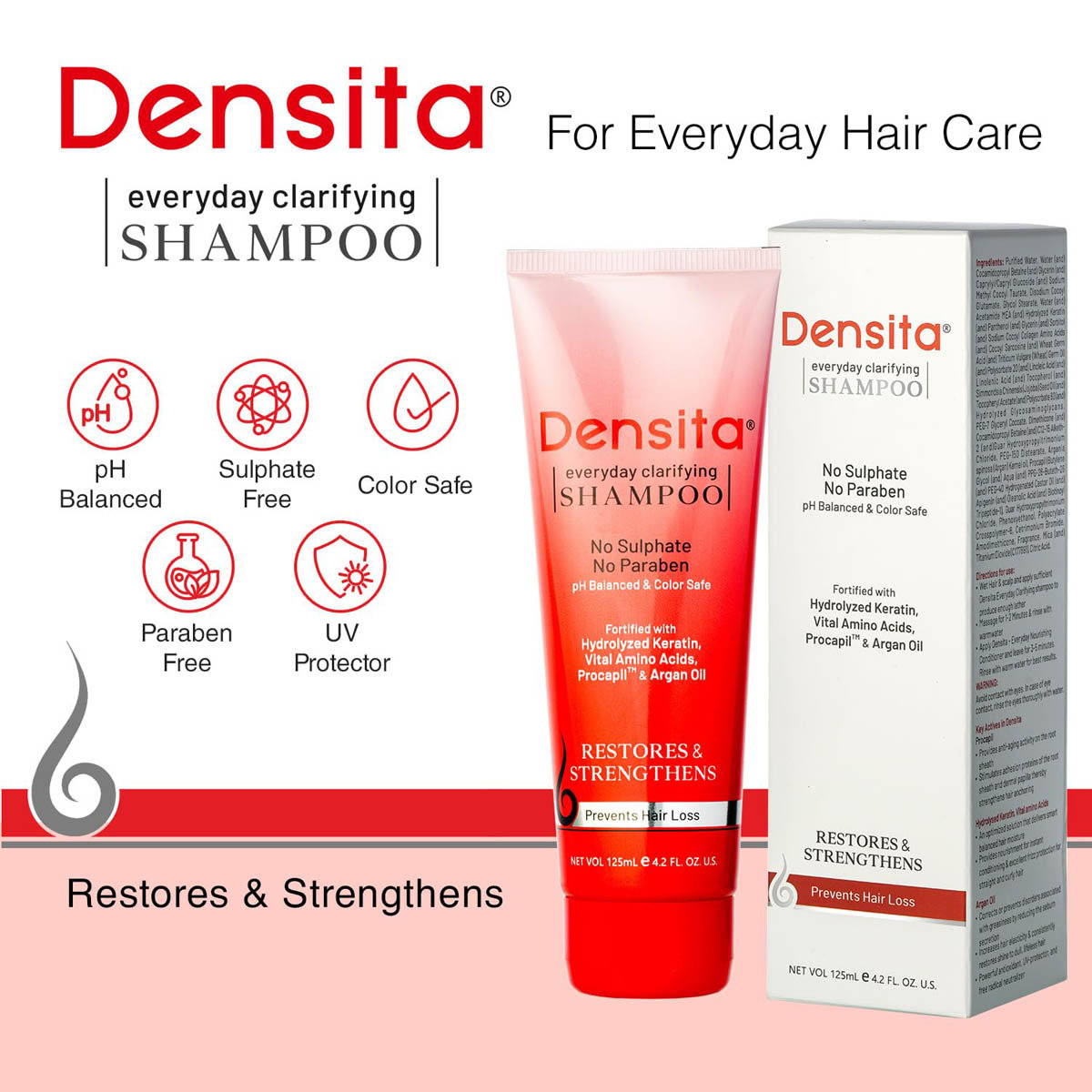 Densita Everyday Clarifying Shampoo 125 ml, Pack of 1 Densita Everyday Clarifying Shampoo 125 ml, Pack of 1