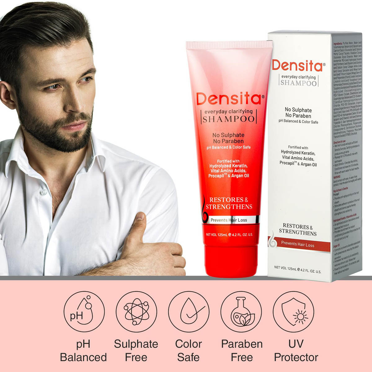Densita Everyday Clarifying Shampoo 125 ml, Pack of 1 Densita Everyday Clarifying Shampoo 125 ml, Pack of 1