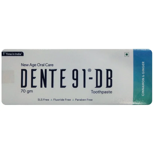 Dente 91-DB Cinnamon &amp; Ginger Flavour Toothpaste 70 gm, Pack of 1