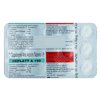 Deplatt A 150 Tablet 15's, Pack of 15 TABLETS