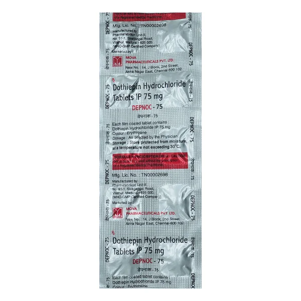 DEPNOC 75MG TABLET, Pack of 10 TABLETS