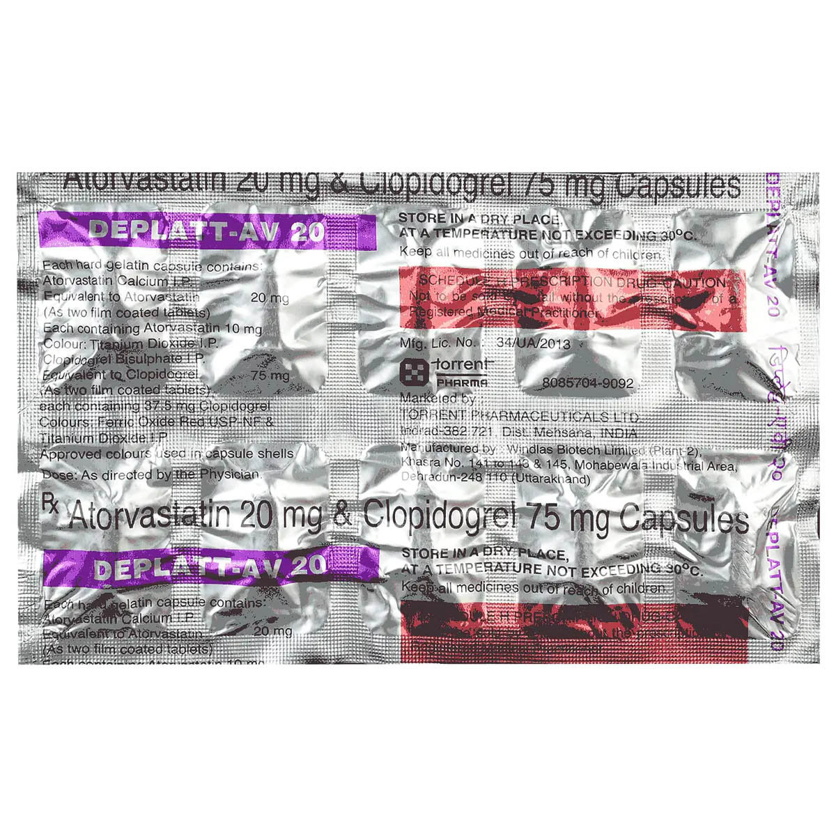 Deplatt-AV 20 Capsule 10's, Pack of 10 CAPSULES Deplatt-AV 20 Capsule 10's, Pack of 10 CAPSULES