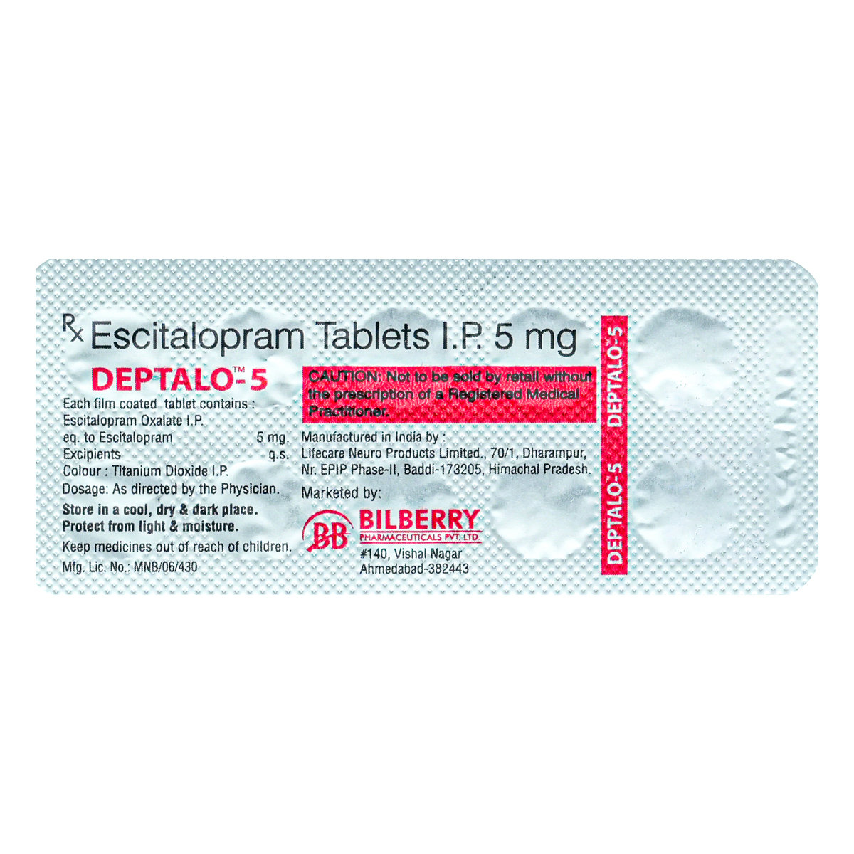 Deptalo-5 Tablet 10's, Pack of 10 TABLETS Deptalo-5 Tablet 10's, Pack of 10 TABLETS