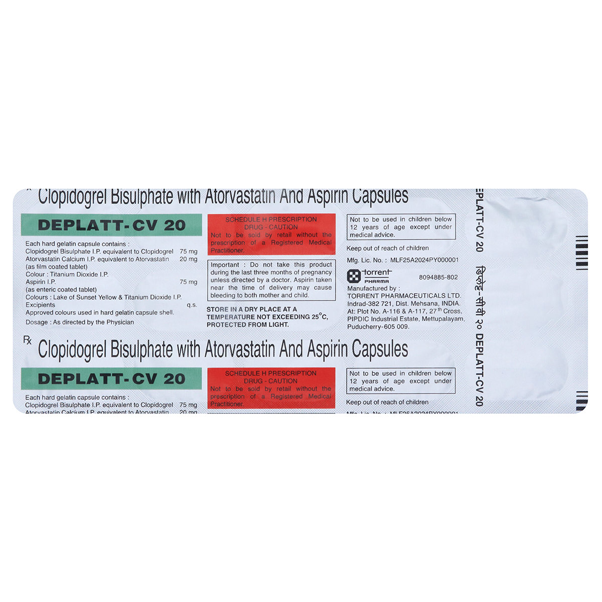 Deplatt-CV 20 Capsule 15's, Pack of 15 Deplatt-CV 20 Capsule 15's, Pack of 15