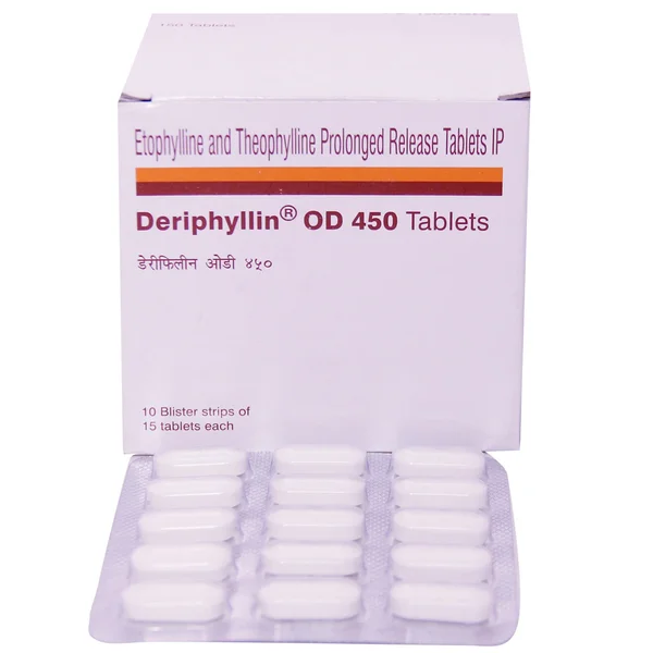 Deriphyllin OD 450 Tablet 15's, Pack of 15 TABLETS