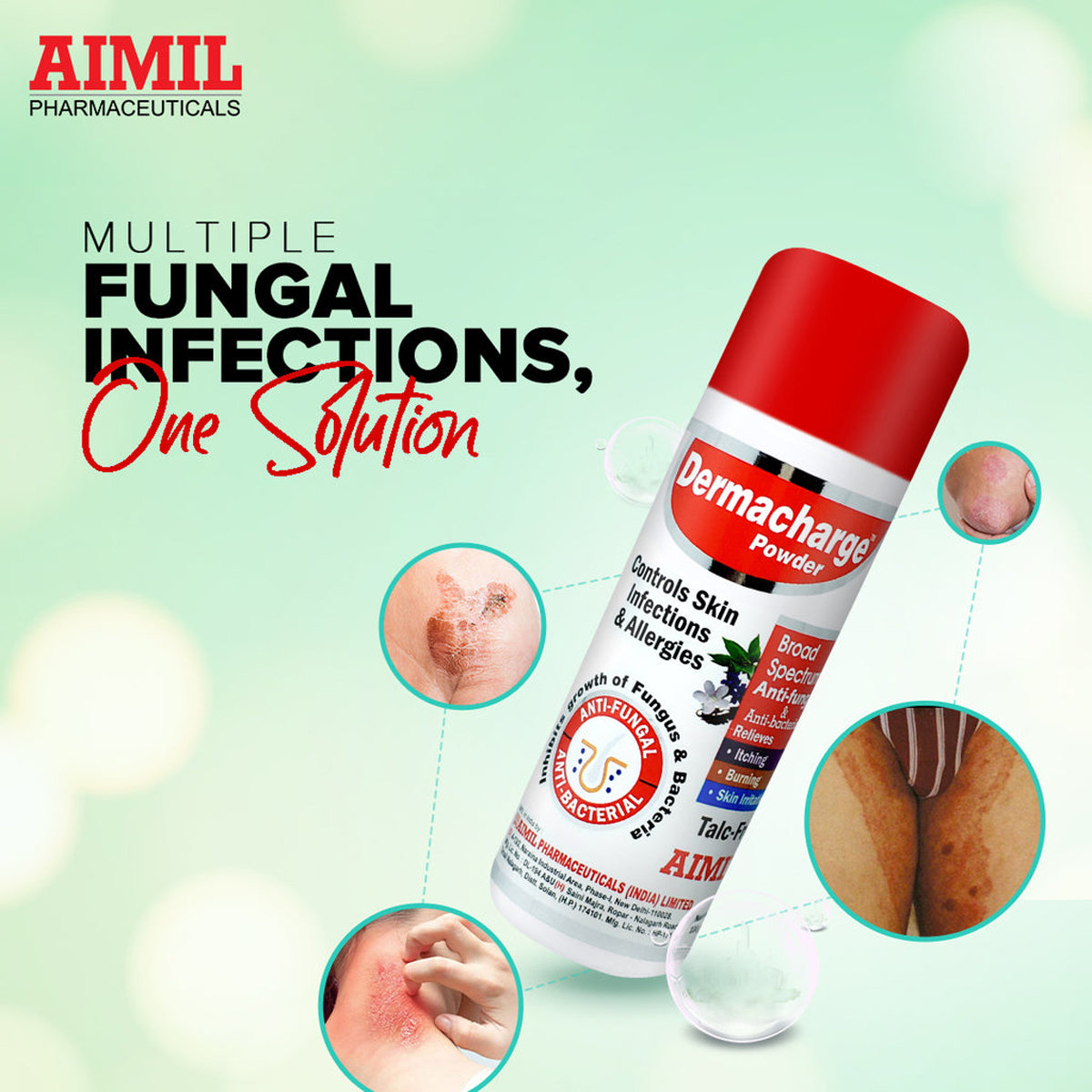 Aimil Dermacharge Dusting Powder 100 gm, Pack of 1 Aimil Dermacharge Dusting Powder 100 gm, Pack of 1