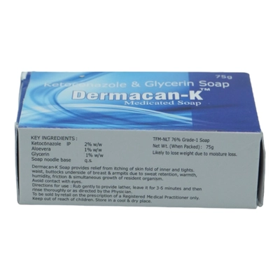 Dermacan-K Medicated Soap 75 gm, Pack of 1 SOAP