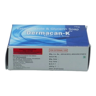 Dermacan-K Medicated Soap 75 gm, Pack of 1 SOAP