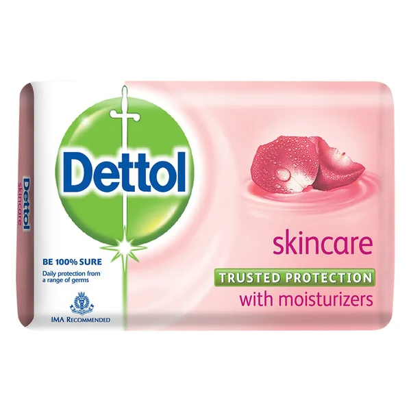 Dettol Skincare Soap 75 gm | With Pure Glycerine | Provides Germ Protection | Moisturises Skin | IMA Recommended, Pack of 1