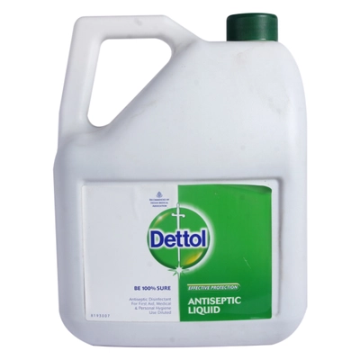 Dettol Antiseptic Liquid 5 Litre | Chloroxylenol, Terpineol &amp; Absolute Alcohol | Germ Protection | For First Aid, Medical &amp; Personal Hygiene | IMA Recommended, Pack of 1