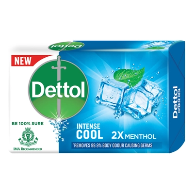 Dettol Cool Soap 125 gm | Kills 99.9% Germs | Prevent Body Odour | With Intense Cooling Effect | IMA Recommended, Pack of 1