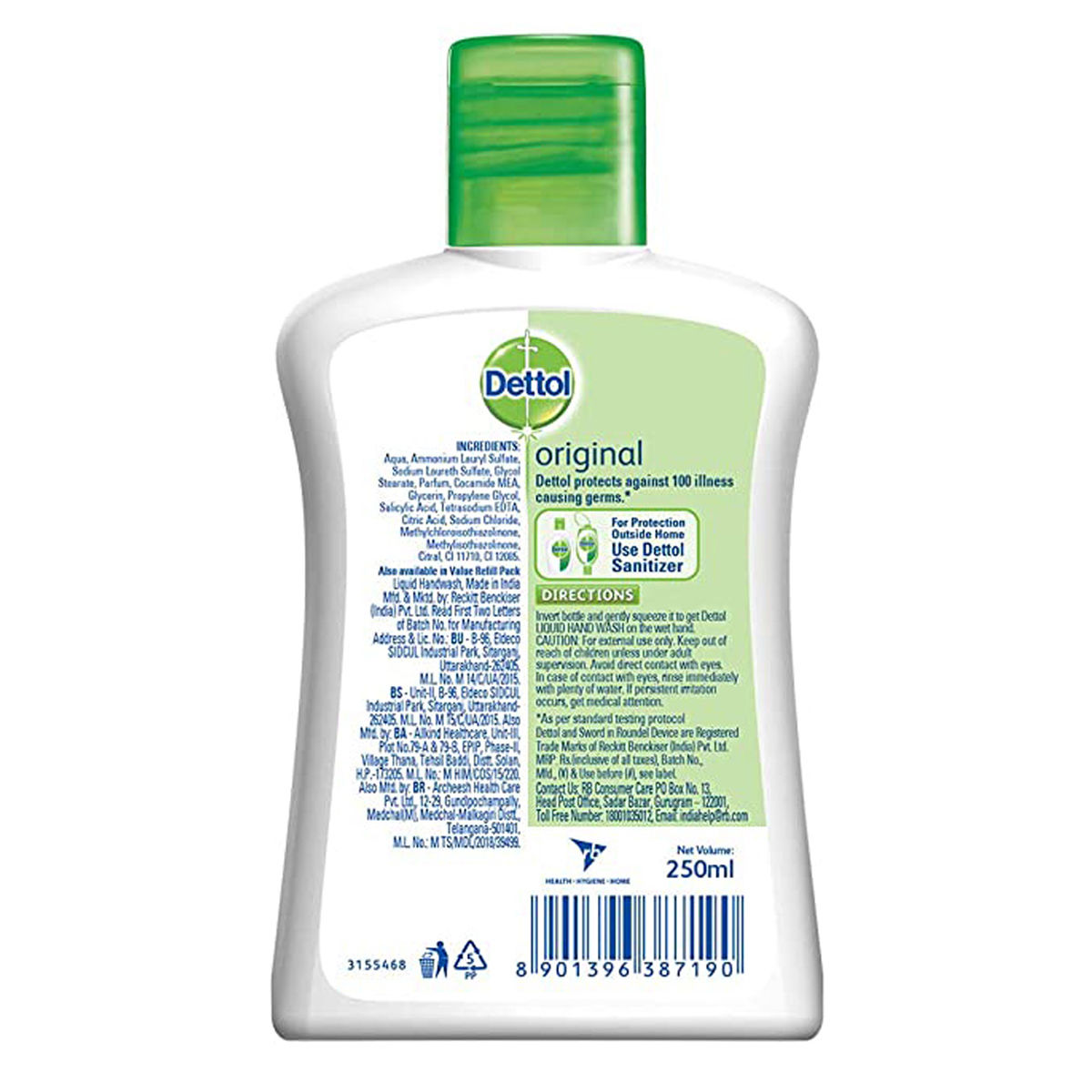 Dettol Original Liquid Handwash, 250 ml, Pack of 1 