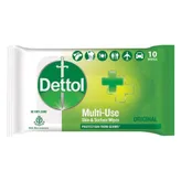 Dettol Original Multi-Use Skin &amp; Surface Wipes, 10 Count, Pack of 1