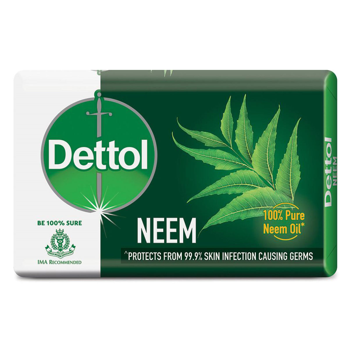 Dettol Neem Soap 75 gm 100 Pure Neem Oil Kills 99.9 Germ IMA