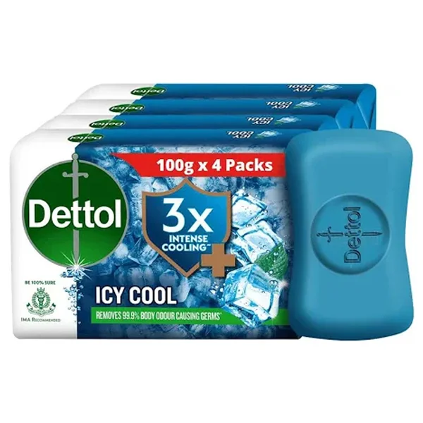 Dettol Icy Cool Soap, 4x150 gm