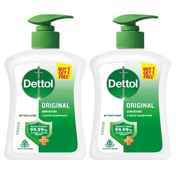 Dettol Original Liquid Handwash, 420 ml (2 x 210 ml), Pack of 1