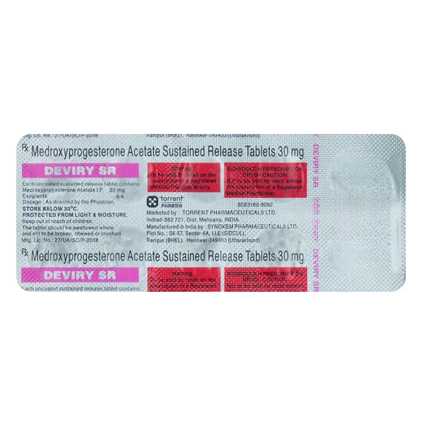 Deviry SR 30 Mg Tablet 10's
