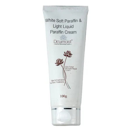 Dewmoist Cream 100 gm | White Soft Paraffin & Light Liquid Paraffin | Intense Moisturizing Cream | Relieves Dry Skin & Eczema